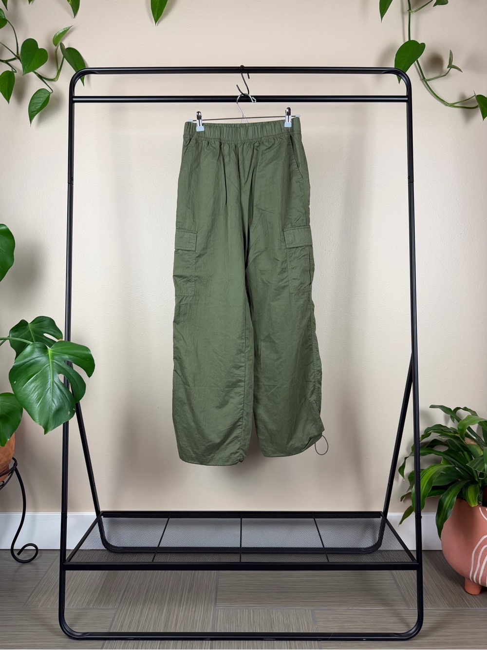 Zella Olive Green Cargo Track Pants